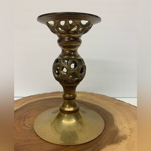 Aged Brass Candlestick
